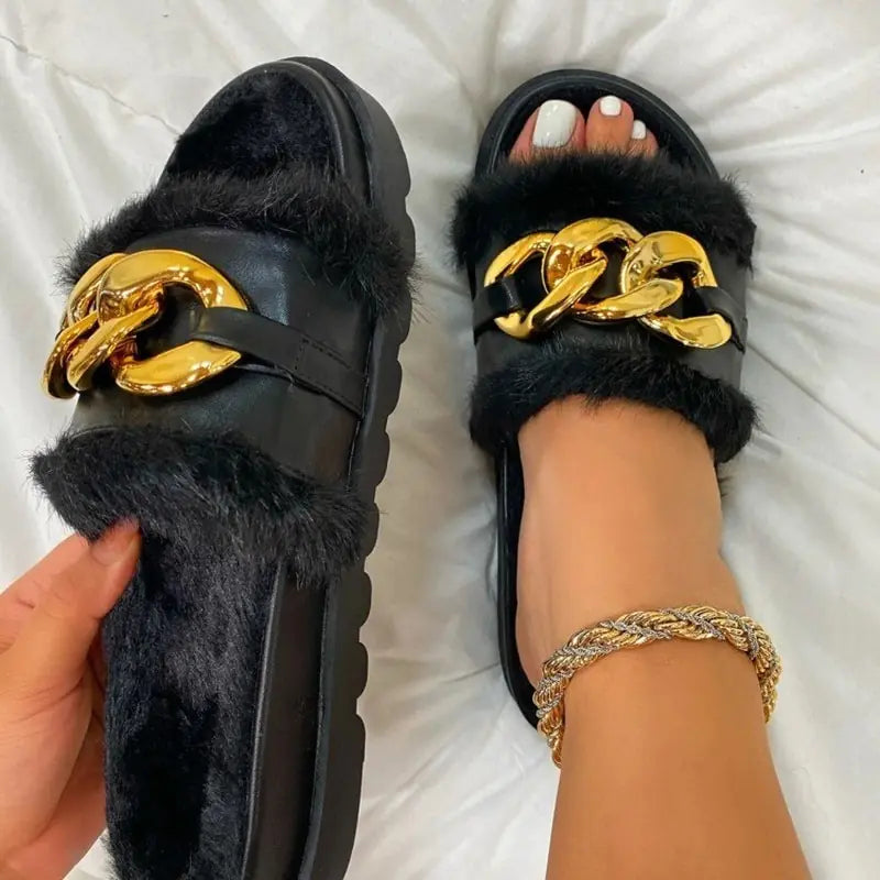 My Luxury Plush Slides (Women's)