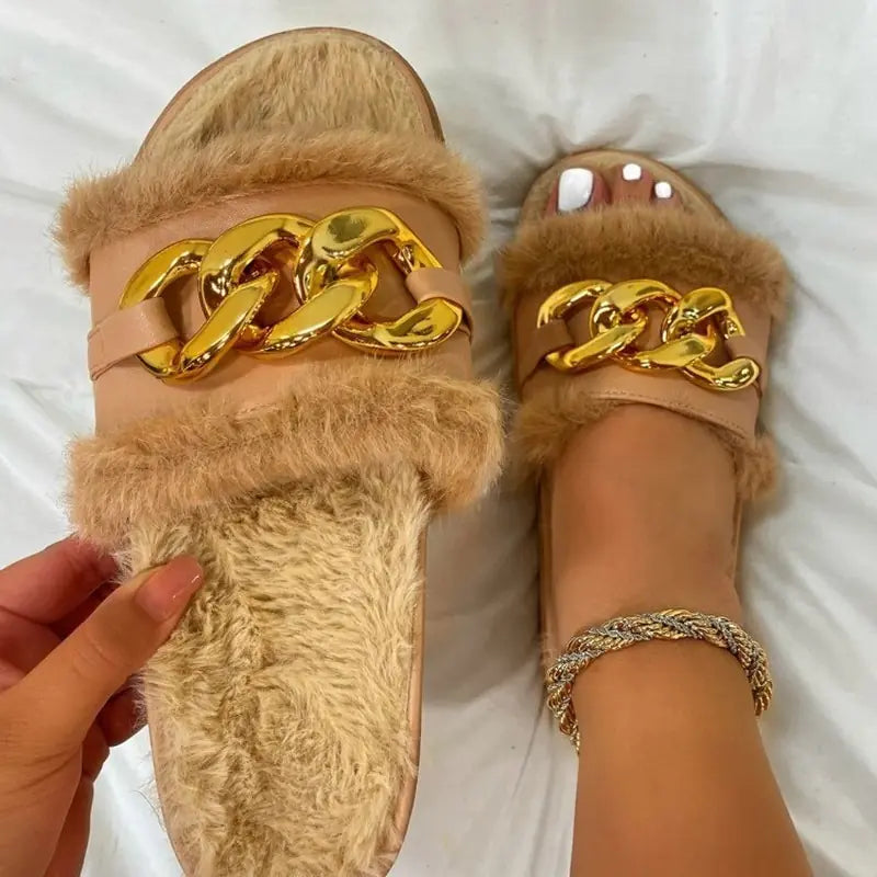 My Luxury Plush Slides (Women's)