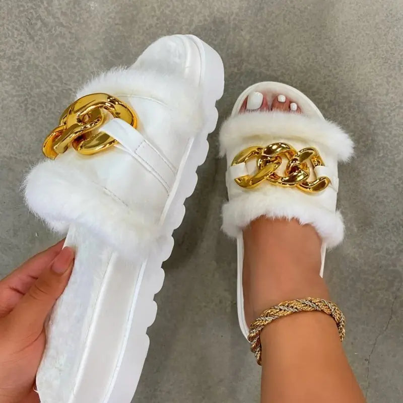 My Luxury Plush Slides (Women's)